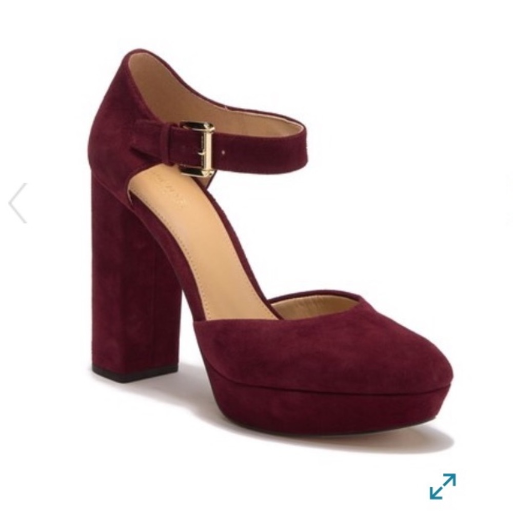 Michael Kors Maroon Chunky Heels Sz 7.5